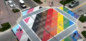 Teen sentenced for leaving burnout marks on LGBT progress pride mural